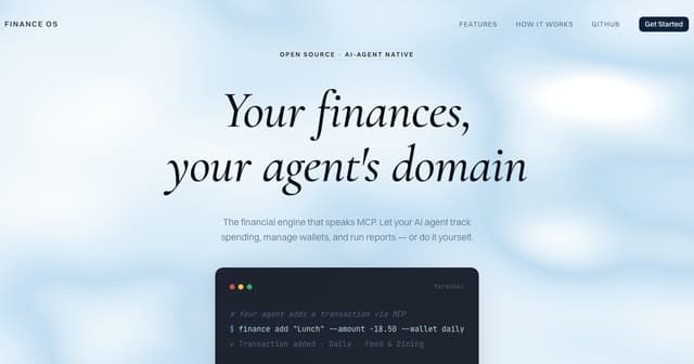 Building Finance OS: The case for AI-agent-native personal finance